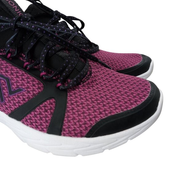 Vionic Alma Mesh Purple Comfort Slip On Lace Up Tennis Shoes Size 7 Wide Walking - Picture 14 of 14
